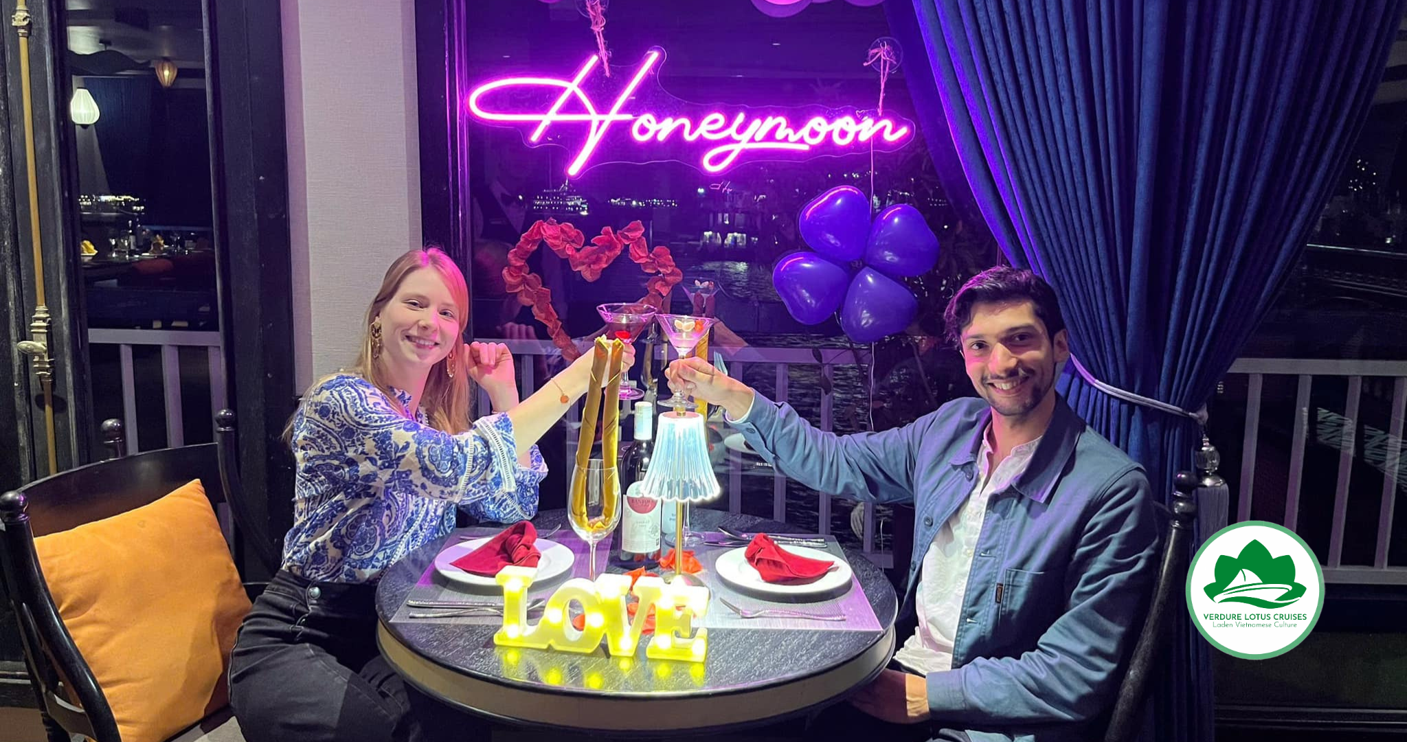 Honeymoon Setup on Verdure Lotus Luxury Cruise