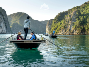 Bamboo Boat at Dark & Bright Cave 01