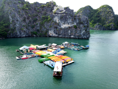 Kayaking at Tra Bau Floating Village Area for Verdure Lotus Classic Cruise on Lan Ha Bay.