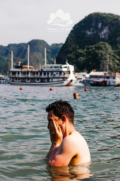 Swimming at Tra Bau Area
