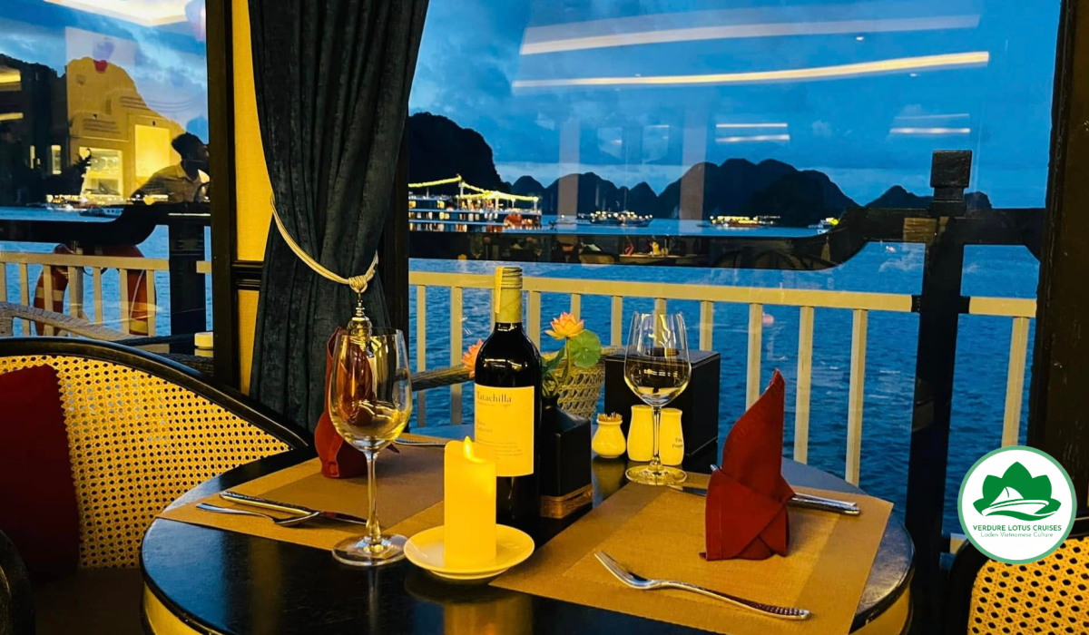 Wine Setup Verdure Lotus Luxury Cruise