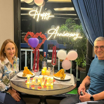 Happy Anniversary Setup on Verdure Lotus Luxury Cruise.