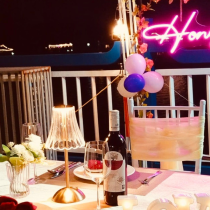 Honey Moon Setup on Sundeck on Verdure Lotus Luxury Cruise