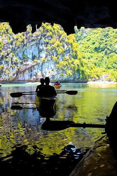 Kayaking on Dark Cave Lan Ha Bay